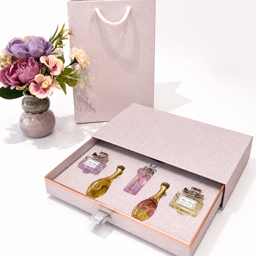 Luxury rigid perfume gift box custom printed packaging