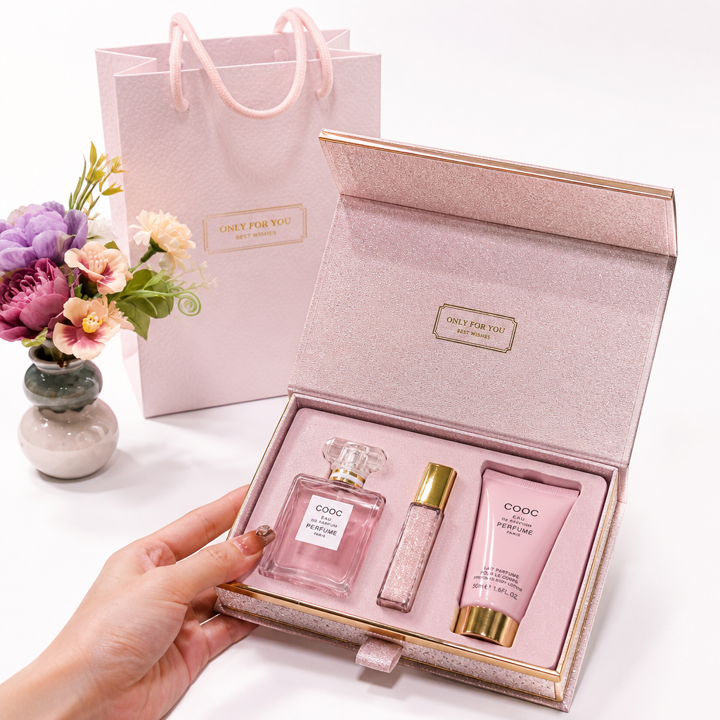 Luxury rigid perfume gift box custom printed packaging