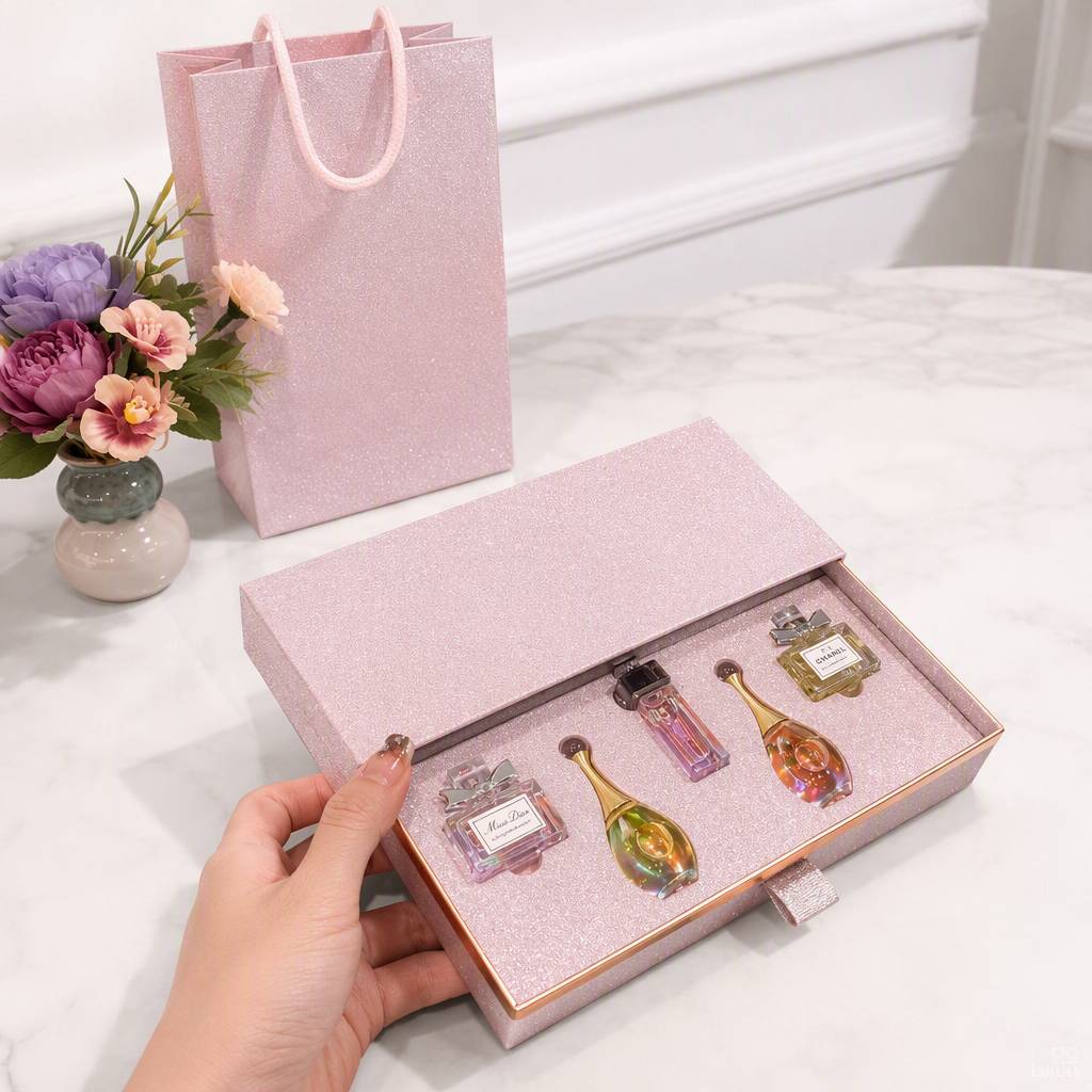 Luxury rigid perfume gift box custom printed packaging